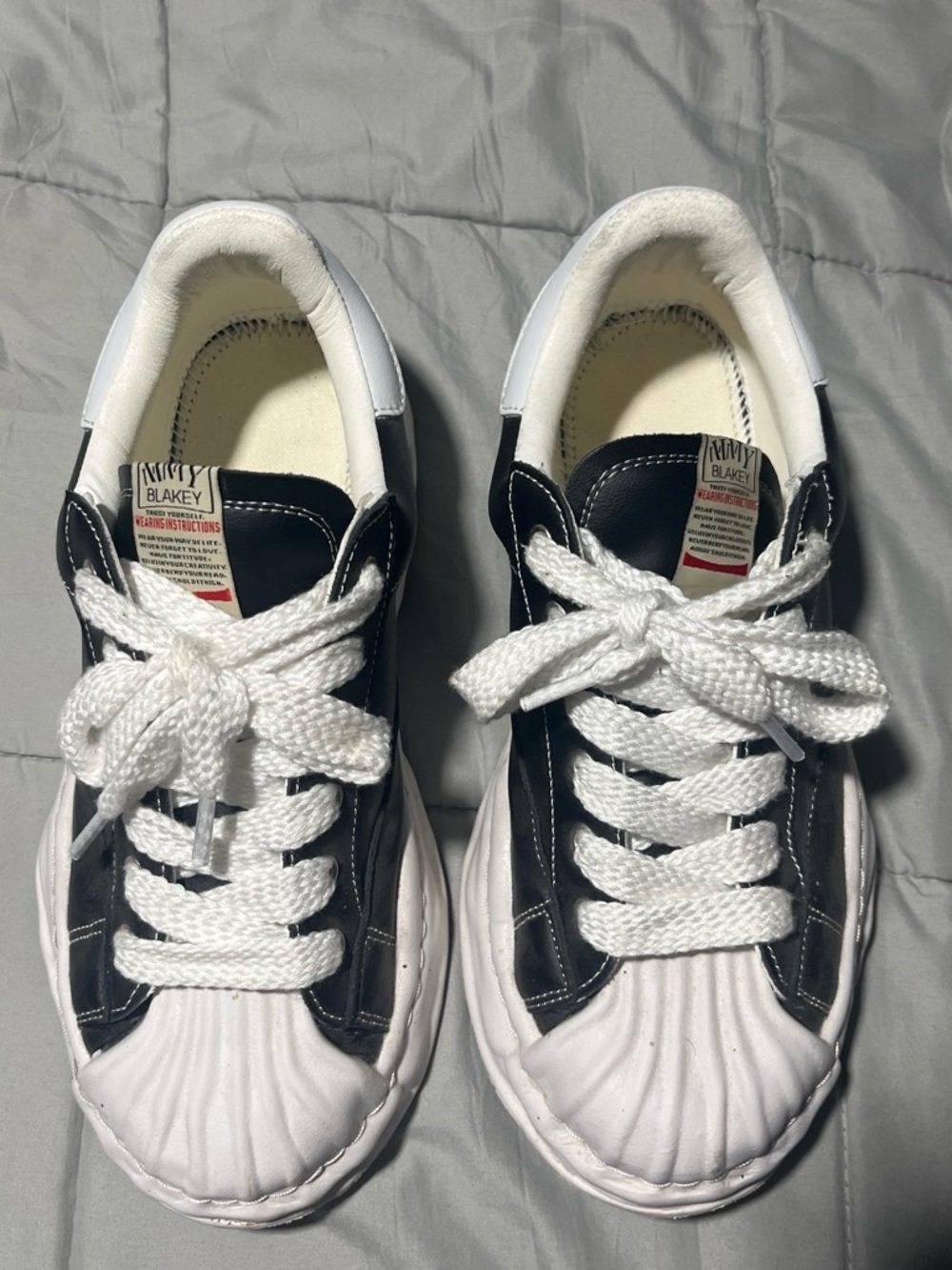Maison Martin Margiela Black and White Low-Top Sneakers